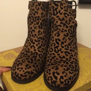 Leopard print boots